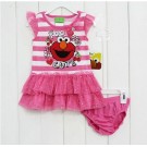 Girl's Pink Elmo Dress Set